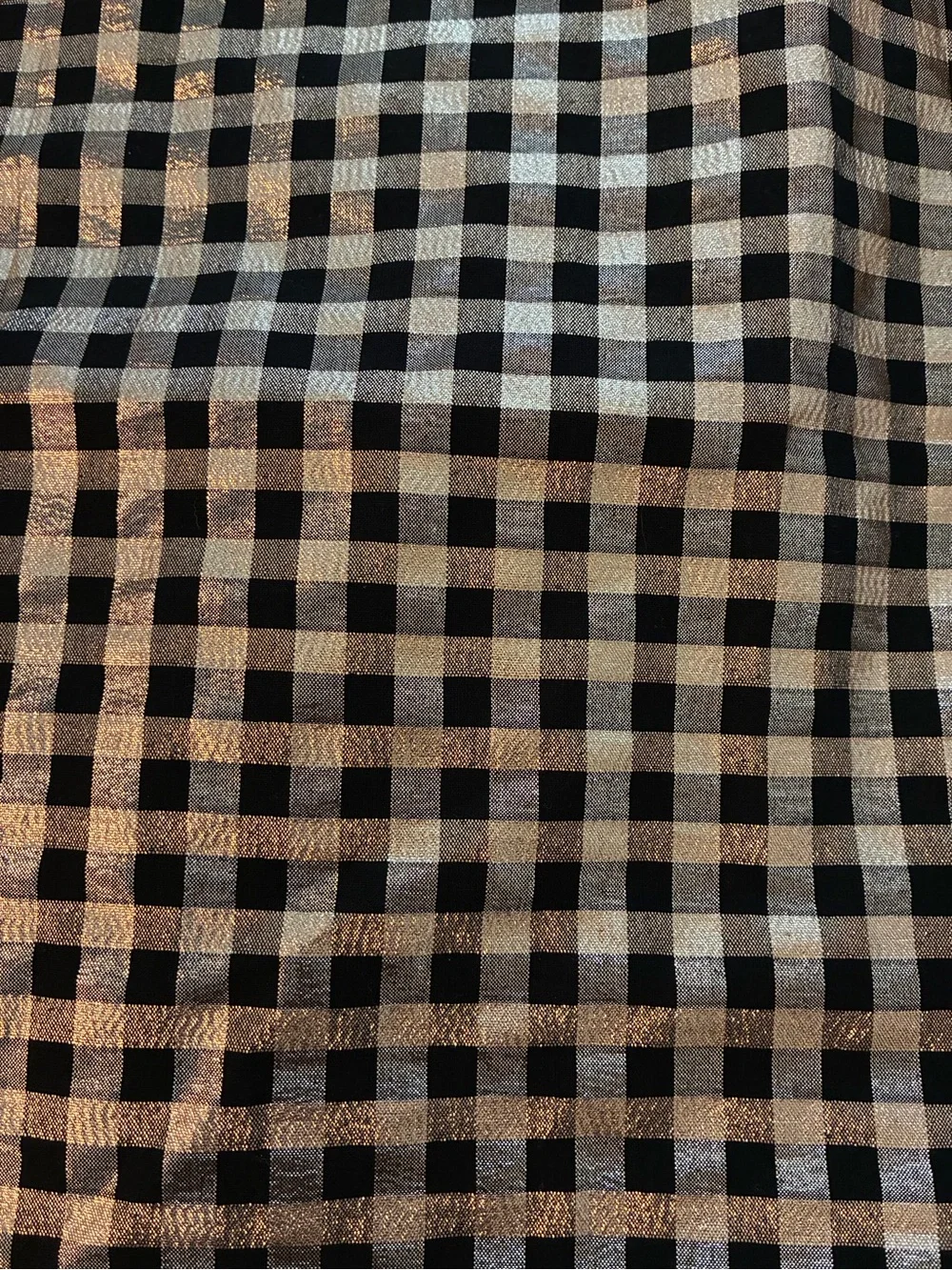 J. Crew Gingham Puff-Sleeve Top - size small